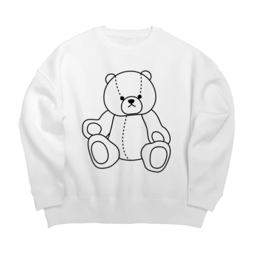 みのくま　くろ Big Crew Neck Sweatshirt