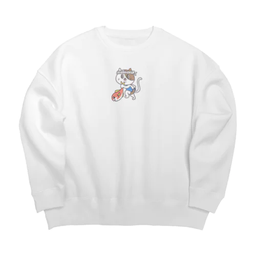 やまにゃんグッズ Big Crew Neck Sweatshirt