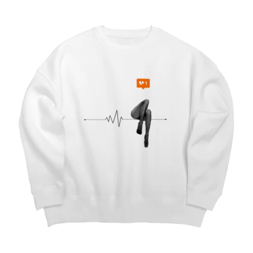 Heartbeat. Big Crew Neck Sweatshirt