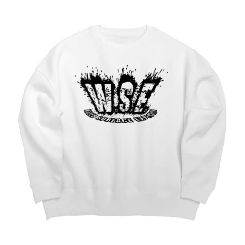 WSEオリジナルロゴ　黒プリント Big Crew Neck Sweatshirt