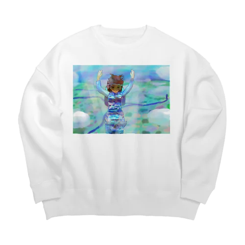 空挺部隊の女の子 Big Crew Neck Sweatshirt