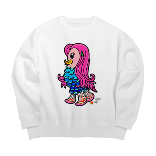 アマビエちゃん Big Crew Neck Sweatshirt