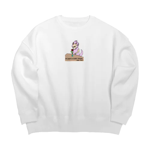 ママもハッピードラゴン！ Big Crew Neck Sweatshirt