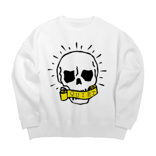 しずかなスカル Big Crew Neck Sweatshirt