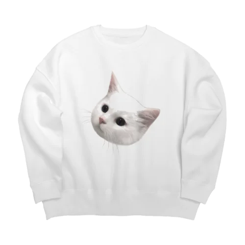 白猫の恋ちゃん Big Crew Neck Sweatshirt