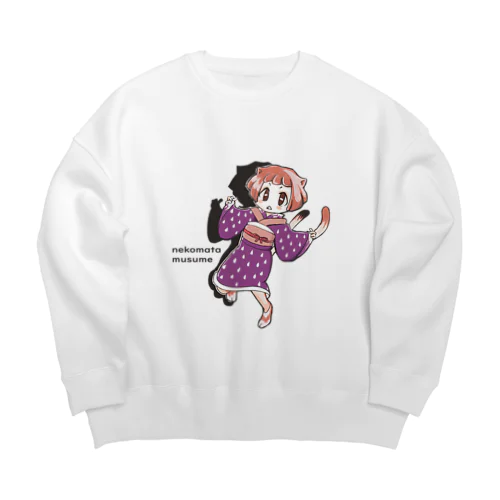 猫又娘 Big Crew Neck Sweatshirt