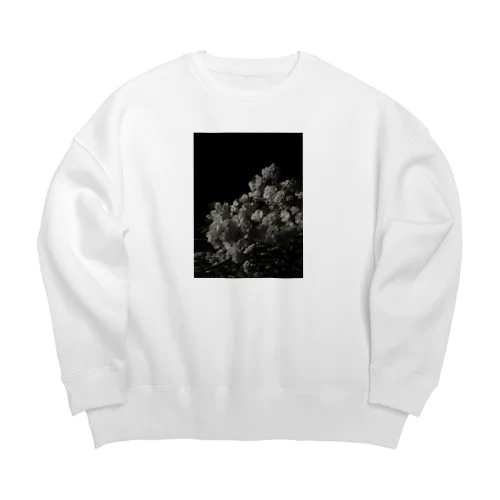 モノクロ桜 Big Crew Neck Sweatshirt