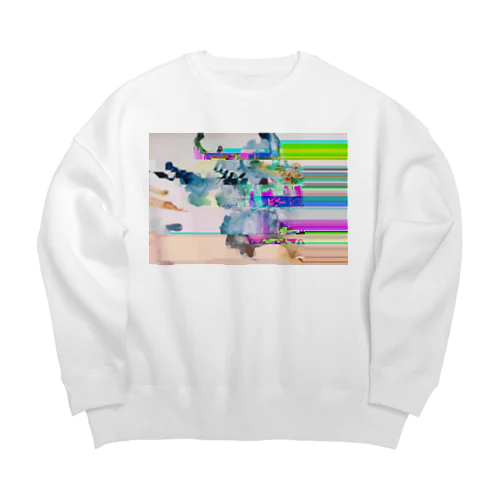 glitch no.1 Big Crew Neck Sweatshirt