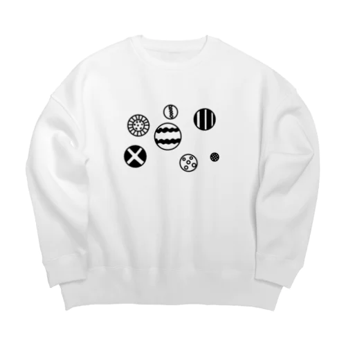 男女兼用シンプルでかわいいデザイン Big Crew Neck Sweatshirt