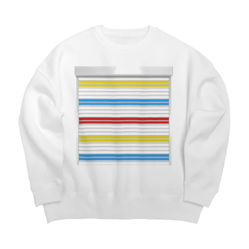 よく見る韓国のシャッター（四角い店） Big Crew Neck Sweatshirt