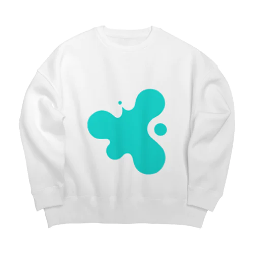 水色絵の具 Big Crew Neck Sweatshirt