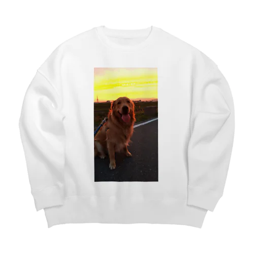 ゴル：ケン：夕焼け Big Crew Neck Sweatshirt