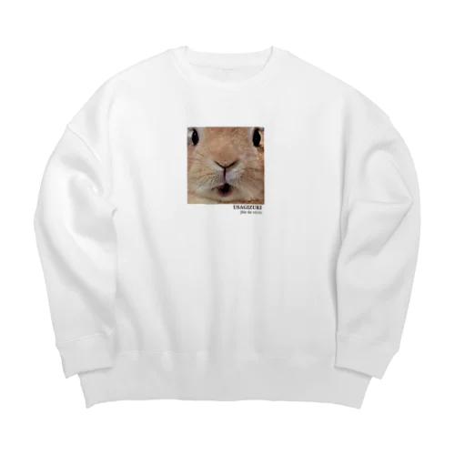 USAGIZUKI うさぎのアップ Big Crew Neck Sweatshirt