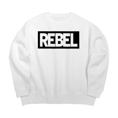 REBEL BLACK Big Crew Neck Sweatshirt