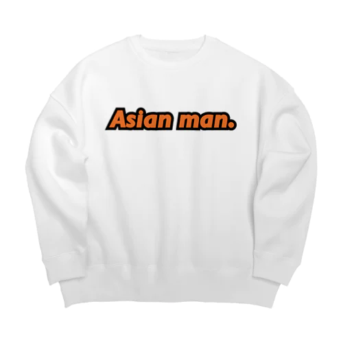 Asian man. Big Crew Neck Sweatshirt