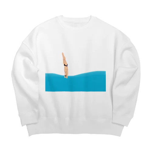 夏でも冬でも飛び込み選手 Big Crew Neck Sweatshirt