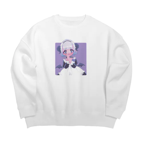 魔王のマオちゃん転職する！？ Big Crew Neck Sweatshirt