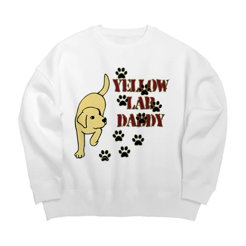 Yellow Lab Daddy　イエローラブラドール Big Crew Neck Sweatshirt