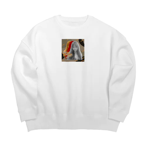 グラフィックRay2「Crazy」 Big Crew Neck Sweatshirt