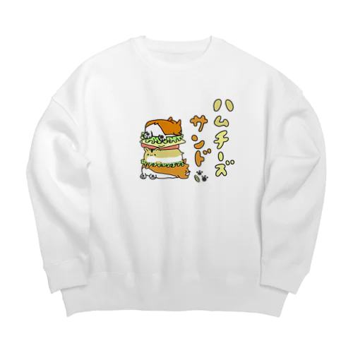 ハムチーズサンド Big Crew Neck Sweatshirt