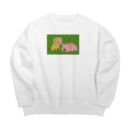 らいおん Big Crew Neck Sweatshirt