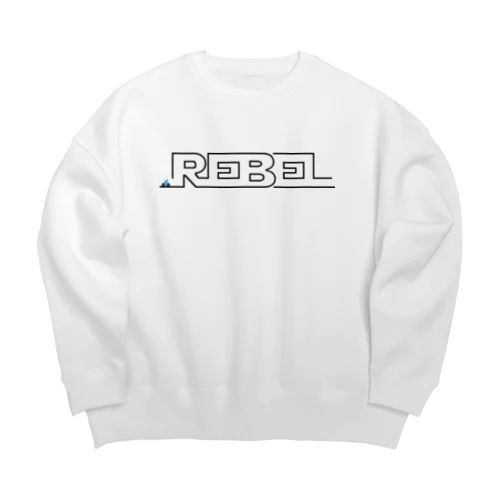 REBEL LINE BLACK Big Crew Neck Sweatshirt