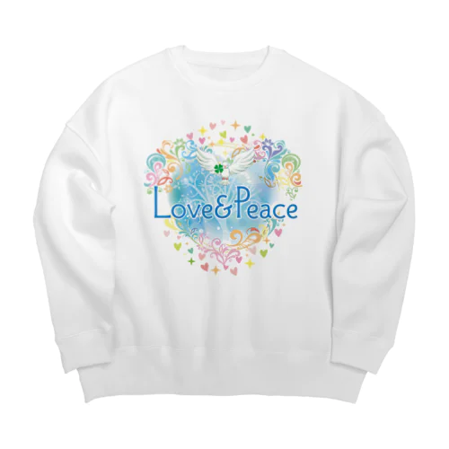 Love＆Peace大人用ロゴ Big Crew Neck Sweatshirt