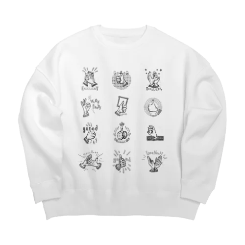 positive-hand Big Crew Neck Sweatshirt