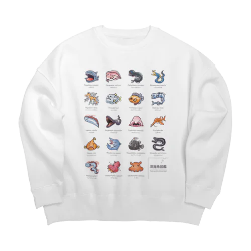 深海魚図鑑1_カラーver Big Crew Neck Sweatshirt