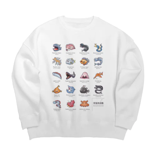 深海魚図鑑1_カラー Big Crew Neck Sweatshirt