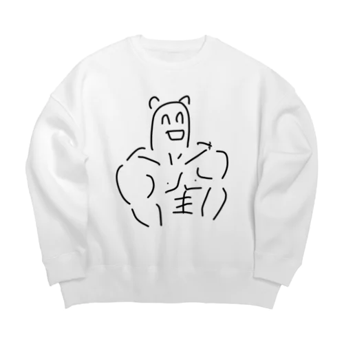 にっこりまっちょマン Big Crew Neck Sweatshirt