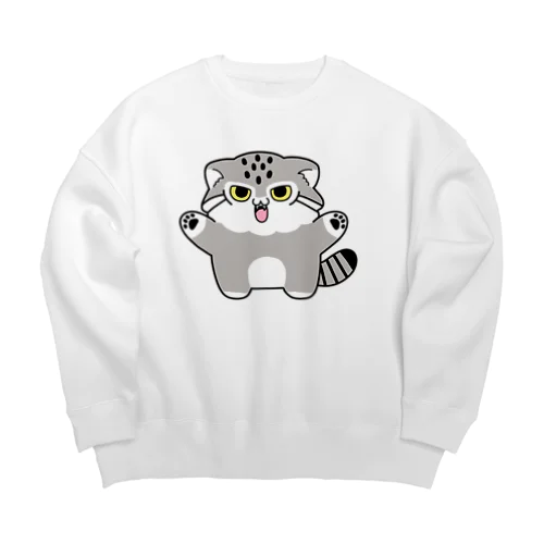 マヌルちゃんギャオー Big Crew Neck Sweatshirt