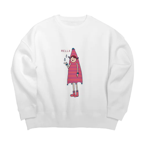 レーラ(ボーダー柄) Big Crew Neck Sweatshirt