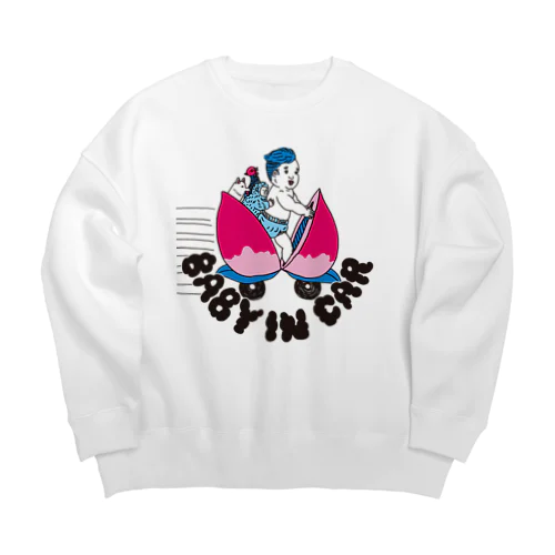 BABY IN CAR（背景なし） Big Crew Neck Sweatshirt