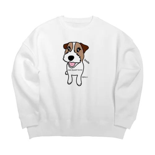 スマイル かわいいジャックラッセルテリア犬 Big Crew Neck Sweatshirt