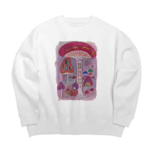 きのこの森 Big Crew Neck Sweatshirt