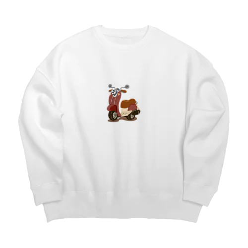 原付バイク3 Big Crew Neck Sweatshirt