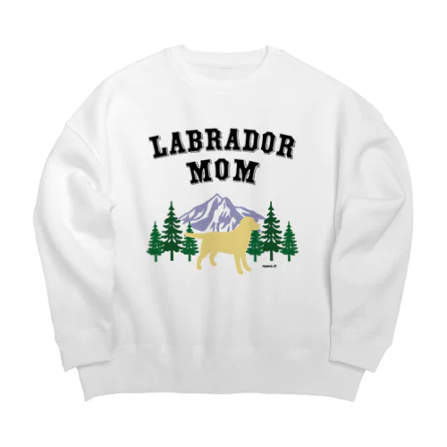 Labrador Mom （イエローラブラドール） Big Crew Neck Sweatshirt