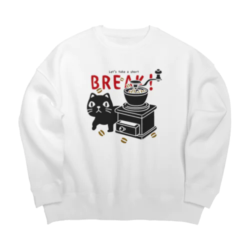 やみねこのコーヒー*A Big Crew Neck Sweatshirt