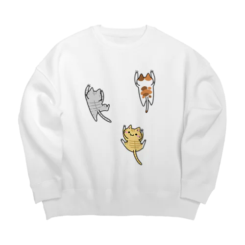 這い上がる猫たち Big Crew Neck Sweatshirt