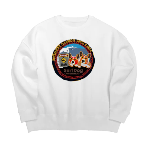 コーギーズヘッドのマスクコーギー Big Crew Neck Sweatshirt