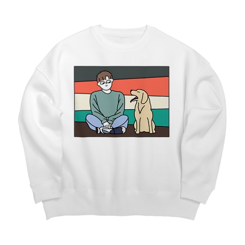 犬と人間 Big Crew Neck Sweatshirt
