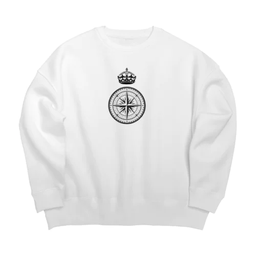 COMPASS 王冠さ Big Crew Neck Sweatshirt