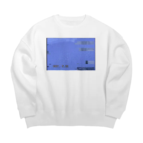 miniDVテープ「天然グリッチ（青）」 Big Crew Neck Sweatshirt