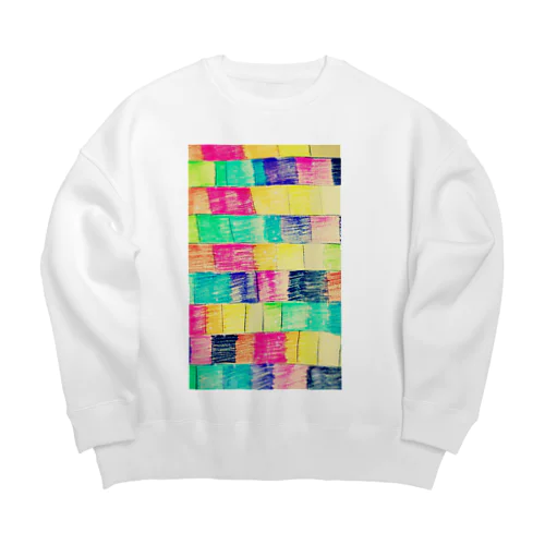 レンガ柄 Big Crew Neck Sweatshirt