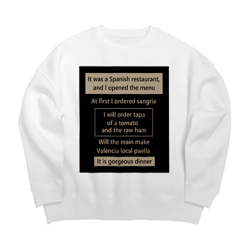 スパニッシュなレストラン Big Crew Neck Sweatshirt