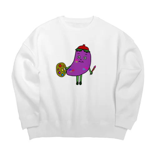 なすこちゃん【Let's Vegetables】 Big Crew Neck Sweatshirt