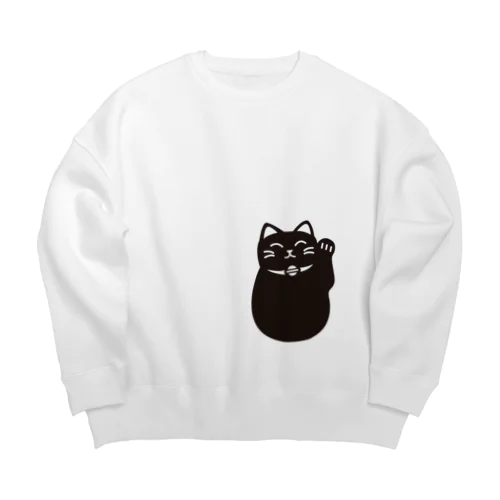 招き猫 Big Crew Neck Sweatshirt