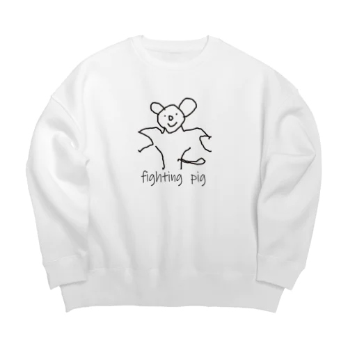 文字ありPIG Big Crew Neck Sweatshirt