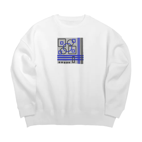 幾何学模様ちゃん 1 Big Crew Neck Sweatshirt